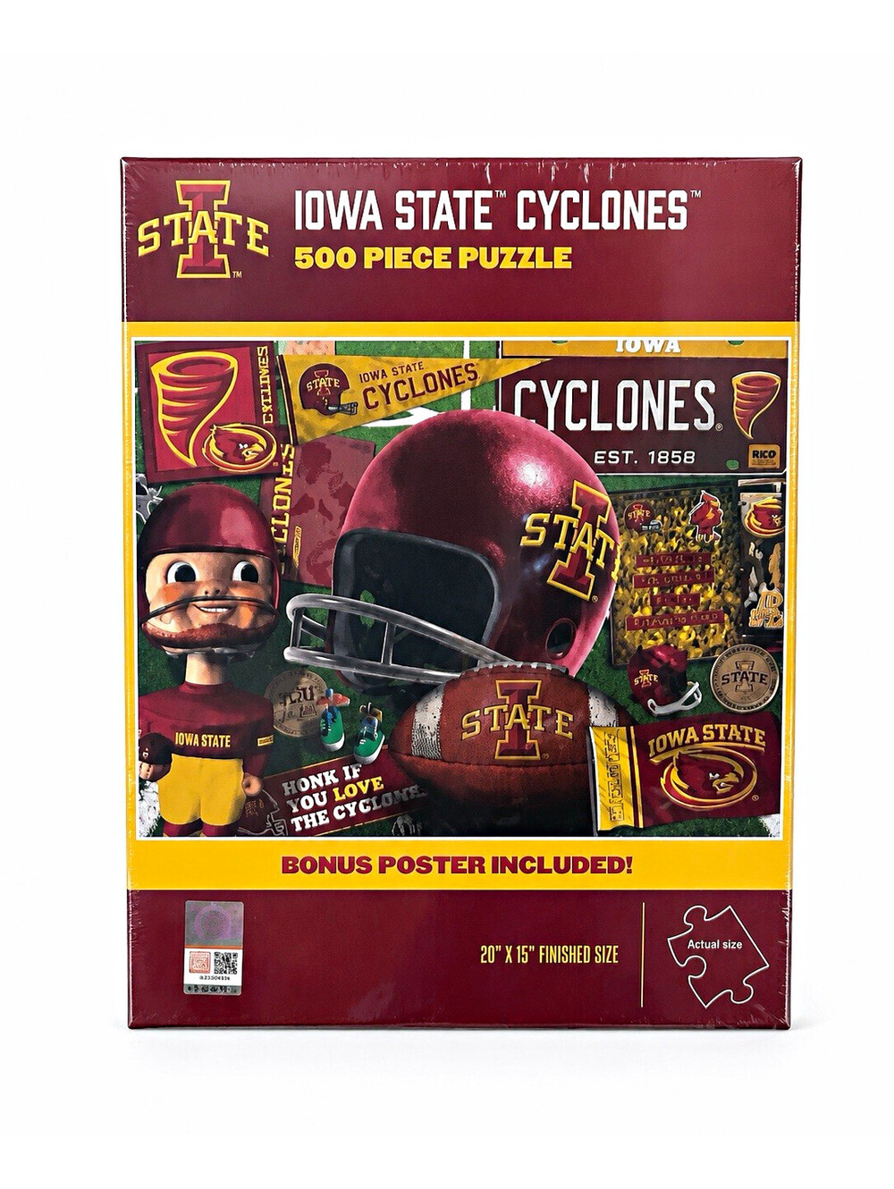 Iowa State Cyclones 500 Piece Puzzle 20x15 Bonus Poster New Sealed